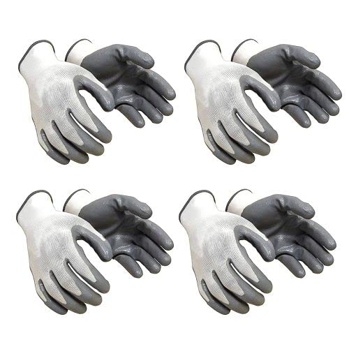 Industrial Safety Nylon Anti Cut Resistant Hand Gloves (White and Grey) - 4 Pair (B0BFNV9QJH) Amazon Price History, Amazon Price Tracker