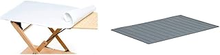 Foppapedrettil Mollettone Ricambio ASSE da Stiro, Bianco & Tappeto Porta Ferro Ricambio per Assai, Grigio