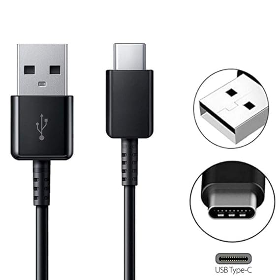 Image of Original Super Fast USB Type C Charging Data Cable for Samsung Note 5 / Note DUOS /Note 7 / Note 8 / Note 9 / Note FE / M10S / M20 / M21| USB Type C (Only Cable) Black (BB78)
