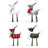4pcs reindeer christmas decoration standing christmas elk decor handmade plush swedish santa elk figurines christmas for home indoor  urban country home decor