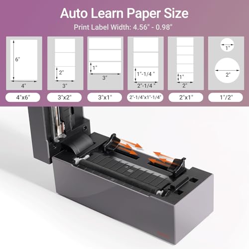 Image of ORGBRO Z1 Shipping Label Printer, 4x6 Thermal Label Printer for Small Business, High Speed Sticker Maker for Commercial Grade Shipping Packages, Used for Amazon, Ebay, Shopify, USPS (USB Only)