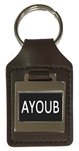 Porte-clés en cuir personnalisé Ayoub, accessoire chic pour vos clés de maison et voiture