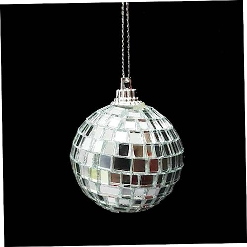 Levemolo - 3 unidades de bola espejada plateada para decoración de fiestas, bodas, Navidad y festivales de baile miniatura 3