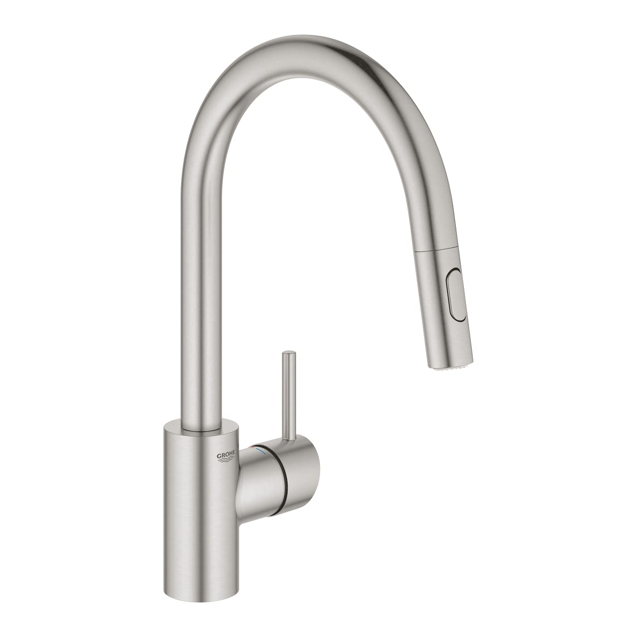 Grohe Rubinetto Miscelatore Monocomando per Lavello, Grigio (Satinato), Alta Pressione 31483DC2