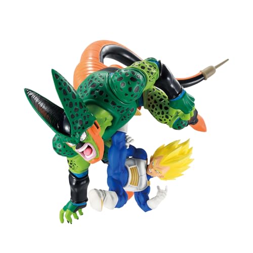 Ichibansho Dragon Ball Z Vegeta vs Cell (Dragon History II) Revible Moment: Estatua Coleccionable Premium de Bandai Spirits. Diorama dinámico de la batalla, captura la intensidad para coleccionistas.