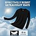Men's Long Sleeve Moisture Wicking Athletic Shirts, Dry Fit Long Sleeve UV Protection Shirts Men for Workout, Running, Hiking Black
