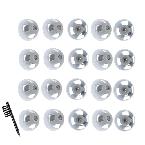 20 Pcs Resound Hearing Aid Domes,Hearing Aid Parts for Daily Hearing Assistance,Comfortable Silicone Design,Jabra Hearing Aid Accessories with Brush,Hearing Aid Tips Domes (Medium Size)