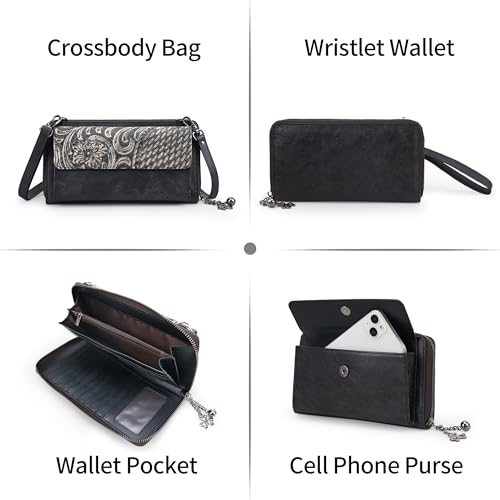 Crossbody Bags For Women, Wristlet Wallet Phone Purse Shoulder handbags Multi-Function Small Clutch Card Holder4