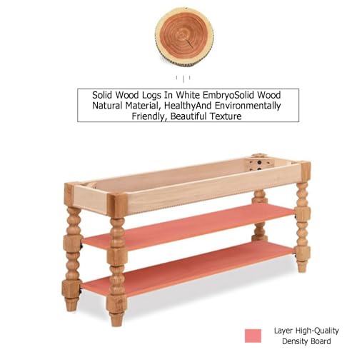 Solution de rangement élégante et banc à chaussures en bois compact double compartiment - 4