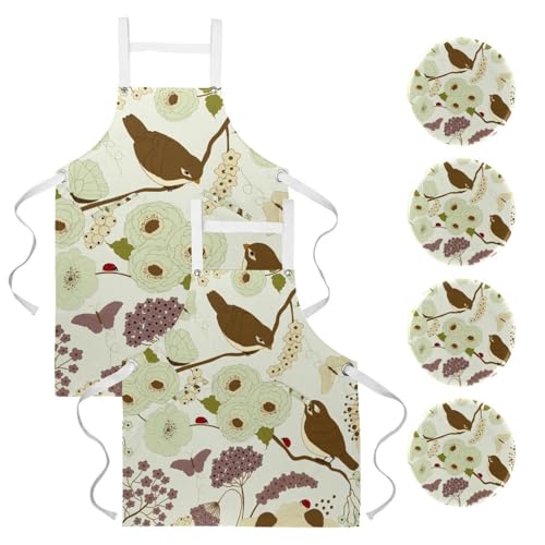 Tablier de cuisine avec 4 broches de rangement pour le nettoyage