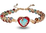 The Mujen Handmade Bracelets| Heart Charm Beads Bracelets | Healing Natural Stone Energy Gemstone Bo