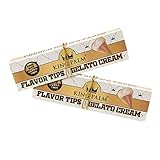 King Palm King Size Papers with Prerolled Filter Tips - 32 Papers and 16 Filters per Booklet, 2 Booklets - (Gelato Cream)