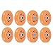 PATIKIL 70mm OD Inline Skate Wheels with Bearings, 8 Pack 82A Roller Skate Wheels Replacement Accessories for Single Row Skate Caster Board Indoor or Outdoor, Orange