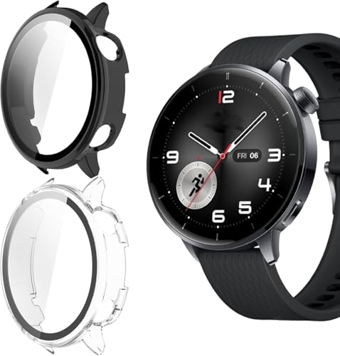 Funda para OnePlus Watch 3 de 43mm con cristal templado transparente
