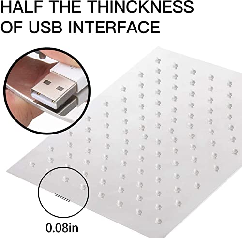 Image of TOSCH Mirror Stainless Steel 304 Square Ultra Slim High Pressure Rainfall Shower Head for bathroom Chrome Finish (12 INCH) (WITHOUT SHOWER ARM)