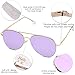 SojoS Classic Aviator Mirrored Flat Lens Sunglasses Metal Frame with Spring Hinges...
