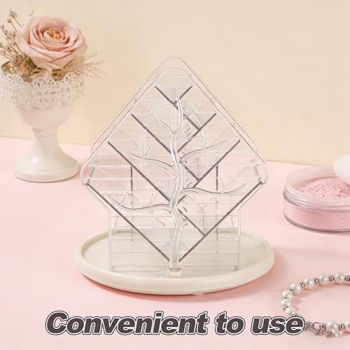 Boîte de rangement cosmétiques rotative pour optimiser une coiffeuse encombrée - 3