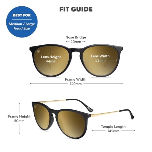 Image of Knockaround Round Trendy Polarized Sunglasses for Women - UV Protection