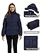 wantdo Women's Parka Winter Coat Warm Fall Jacket Puffer Jacket with Hood Navy L