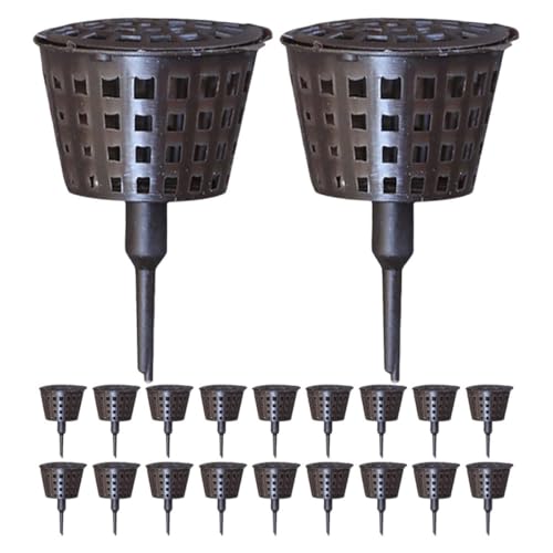 Beavorty Cestello di Fertilizzazione in Plastica con Coperchio, Set da 30 Pezzi, per Bonsai, Orchidee e Piante da Vivaio, Contenitore da Giardino per Fertilizzante Granulare