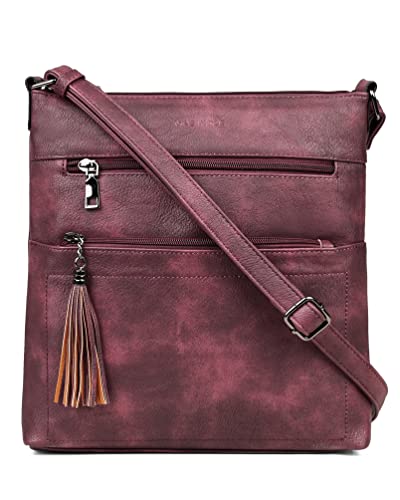 Image of MASINTOR Crossbody Purses for Women, Multi Pocket Casual Crossbody Bag, Adjustable Strap Shoulder Bag with Tassel