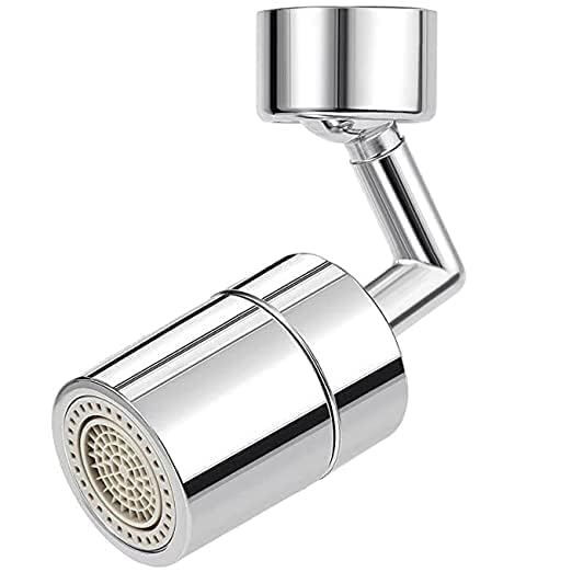 OPSUZY 720 Degree Universal Splash Filter Faucet Extender - Dual Function Swivel Sink Chrome Faucet Attachment for Face Washing, Eyewash, Gargle - Ideal for Bathroom or Kitchen (Pack of 1) (B0D26FL7N9) Amazon Price History, Amazon Price Tracker
