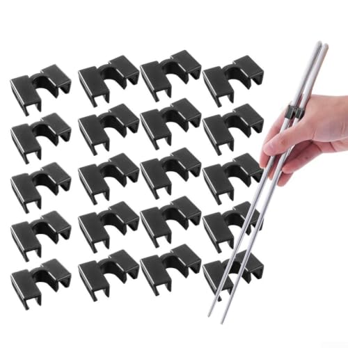 Adjustable Chopstick Helper for Adults Beginners Black Adjustable
