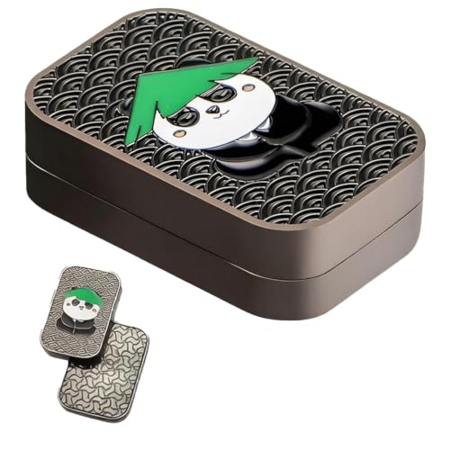 Image of Stress Relief Toys for Adults | Alloy Metal Fidget Toy for Anxiety and Focus Enhancement | Professional Office Desk Stress Relief Device for Study, Work, Travel and Relaxation (Panda Theme)