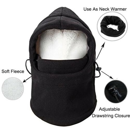 Kids Winter Windproof Hat Unisex Children Balaclava with Thick Warm Fleece Cap for Kid2