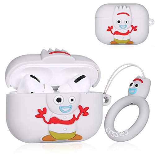 Gift-Hero Grey Mr Fork Cartoon Case for Airpods Pro/for Airpods 3, Funny Cute