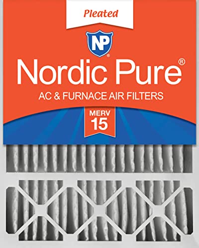 Image of Nordic Pure 20x25x5 Honeywell /Lennox Replacement MERV 15 Air Filter 1 Pack | Actual Size: 19 7 /8 x 24 7 /8 x 4 3 /8 Made in USA, Pro Strength HVAC Filtration, Fine Particles, Dust, Pollen & Pet Dander