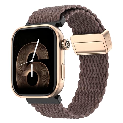 Image of Noise Pro 6 Smart Watch:Intelligent AI, Endless AI Watch Faces, AI Companion, 1.85 inch AMOLED, EN2 Processor, Nebula UI 2.0, Emergency SOS, Compatible with iOS & Android (Vineyard Weave), Brown