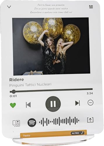 StickerLab - Targa Spotify Personalizzata, Made in Italy - Foto...