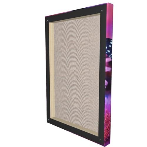 Toile papillon fleur violette pour habiller un mur vide de bureau