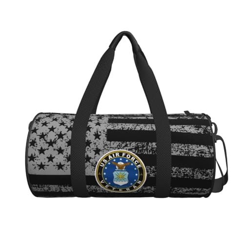 Air Force Veteran Beach Towel Convertible Garment Bag with Shoulder Strap, Carry on Garment Duffel Bag for Men - Rolling Foldable for Travel Luggage Bags (Black)2