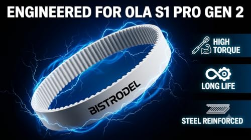 Image of Ola S1 Pro Gen 2 Belt HTD 1072-8M | Replacement EV Drive Belt | Steel Reinforced Core | High Torque | Low Noise | Heavy Duty Transmission Belt | Japanese Technology