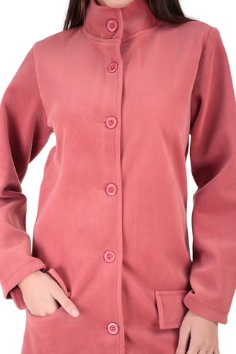 Image of Elendra jeans Women's Premium Velvet Long Coat | High Neck Buttoned Winter Jacket | Elegant Party & Casual Wear Overcoat