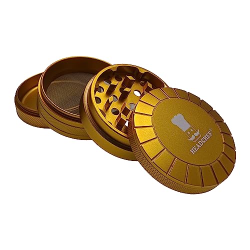 Headchef Sun Machine Grinder 4-Piece, Size 62 mm, Gold - Image 2