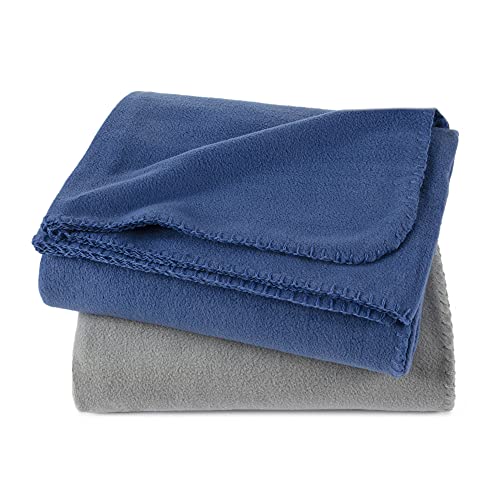 Martex Novelty Throw, 50" W x 60" L, Gray/Blue 2 Cover