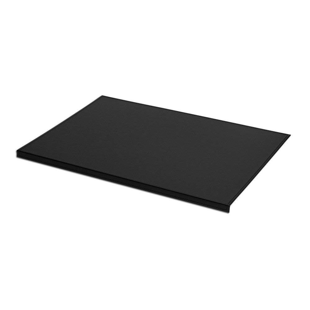 Schreibtischunterlage mit Kantenschutz sanft Luxus Leder,80x40cm Schwarz mit Kantenverriegelung Mausunterlage für Computertastatur, PC und Laptop