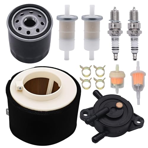 11029-1004 Air Oil Filter Tune Up Kit With 49019-1055 Fuel Filter and Fuel Pump,Fit for Kawasaki Mule 500 520 550 600 610 2500 2510 2520 KAF300 KAF300A KAF400 KAF400A KAF620A Mule SX 4x4 XC SE Engines