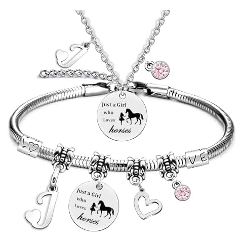 Horse Pendant Necklace and Bracelet Set Cover