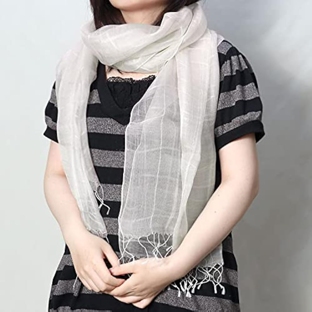ニトリト★美品★大判ストール★ohori お堀★コットンウール★米沢織 3WAY/秋冬向け/UNISEX】wadachi チェック柄 ストール / nitorito