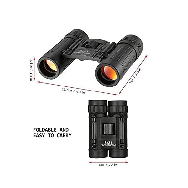 ZYXYYDS 8X21 Outdoor-Faltfernglas Leichtes Dachprisma Wasserdichtes Fernglas Mini-Outdoor-Teleskop für Kinder – Bild 6