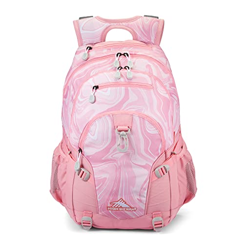 Image of High Sierra Loop Backpack, Pink Marble /Bubblegum Pink, Taglia unica