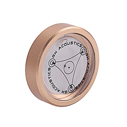 DollaTek Alloy LP Disc Stabilizer Turntable Balanced Bubble Spirit Level for Phonograp Vinyl Record Vibration Accessories - Gold - Image 2