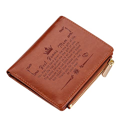 THTCSQ To My Mom Gift Leather Wallet Gifts for Mom on Mothers Day Thanksgiving Engraved Personalized Leather Wallet Christmas Birthday Gift for Mom Inspirational Meaningful Gifts (To My Mom)