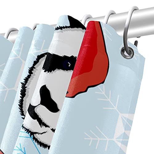 Rideau de douche hiver panda pour décorer la salle de bain en fête - 6