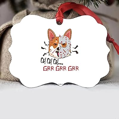 Corgi Ch Ch Ch Grr Grr Grr Halloween Aluminum Ornament