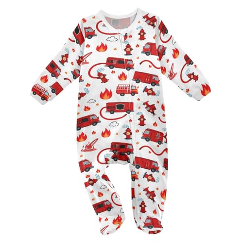 Image of Dussdil Baby One-Piece Footies Newborn Rompers Pajamas Cotton Footed Pjs for Sleep Play Boys Girls